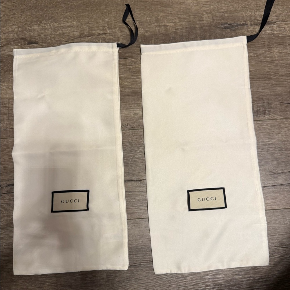Gucci Cream Storage Bags with Black Accents